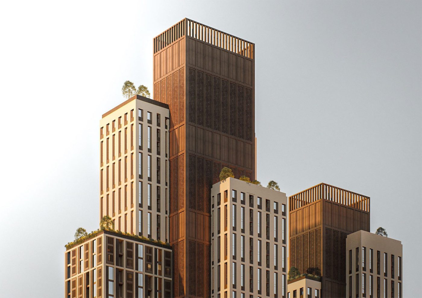 Masar Corner towers by Alramz in Makkah — developer render